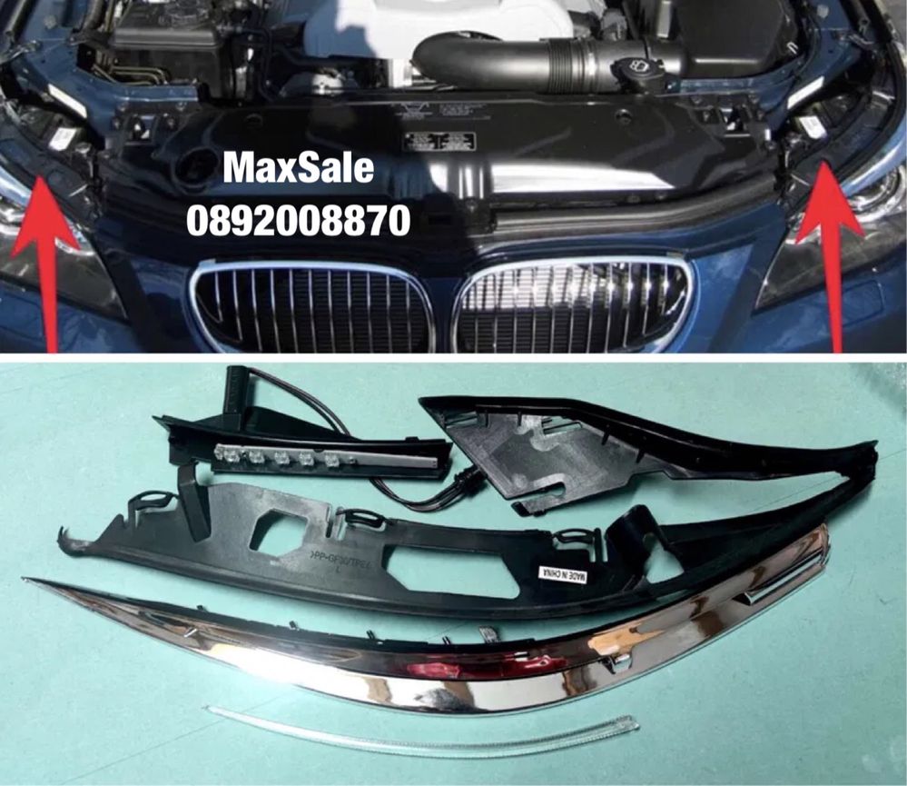 Вежда огледало стъкло фар уплътнение BMW E60 E61 бмв е60 е61