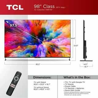 98\85\75\65\55\50\43 (249 см) Телевизор TCL 98C6K черный 2025 new