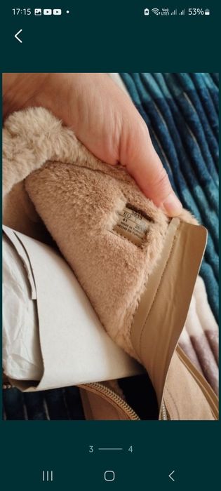 Зимние сапоги замша ZARA