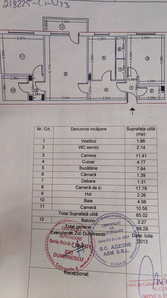 Apartament 3 camere - 2 bãi  zona Giurgiului Luica