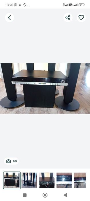 Vând sistem cu 4 boxe și tun de bass