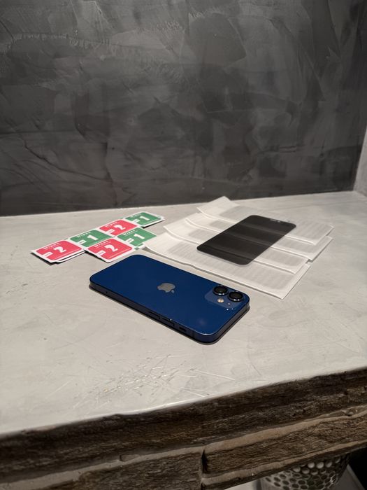 КАТО ЧИСТО НОВ Iphone 12 mini blue 128 GB + подаръци