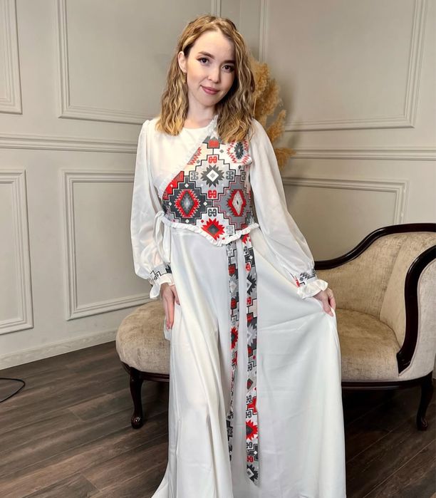 Белое платье двойка