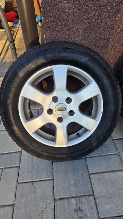 Jante aliaj echipate cu anvelope de iarnă Continental 195/65/R15 T