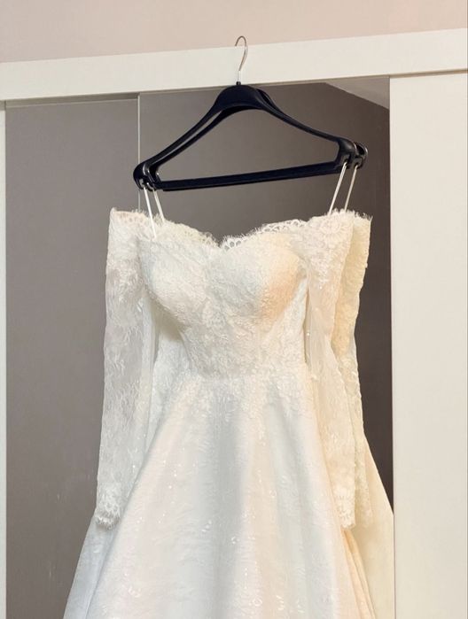 Rochie de mireasa tip printesa, handmade