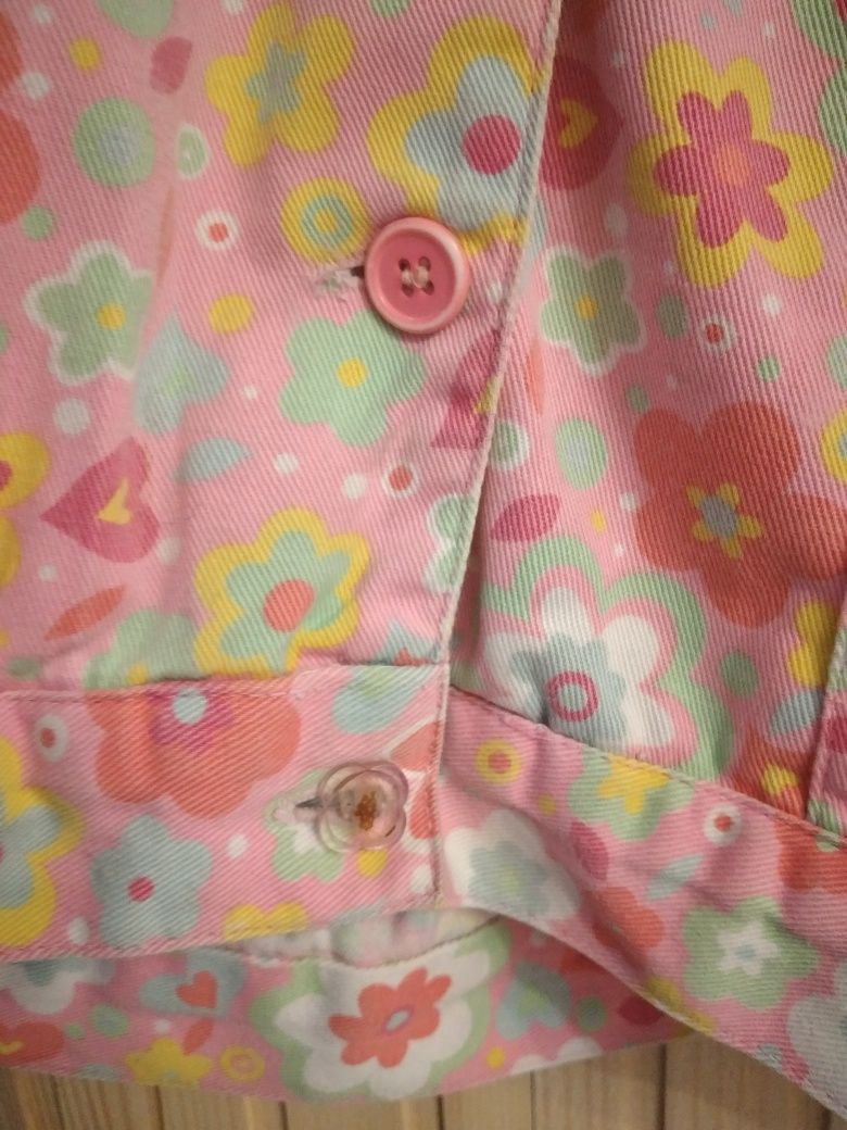 Geaca jacheta toamna 146 fete 9 10 11 ani fetite flori roz scoala blug