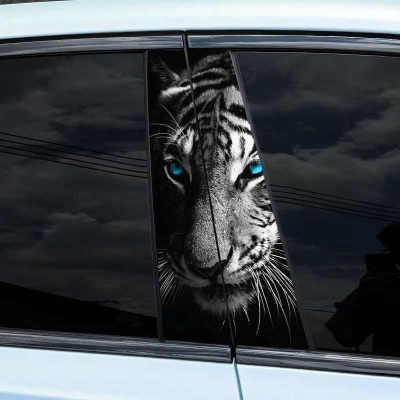 Наклейки на боковые стойки авто. Gentra, Cobalt, Byd. (Любое авто)