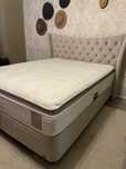 Pat tapitat 160*200 saltea luxury