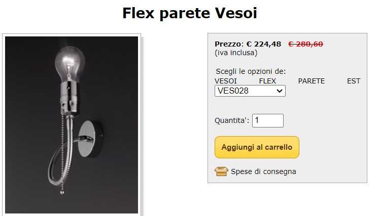 Aplica de perete Vesoi Flex 10