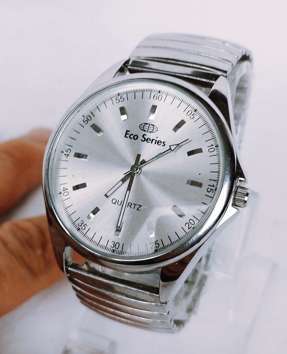 Ceas bărbătesc Eco Series cu quartz, carcasa si bratara din oțel inox