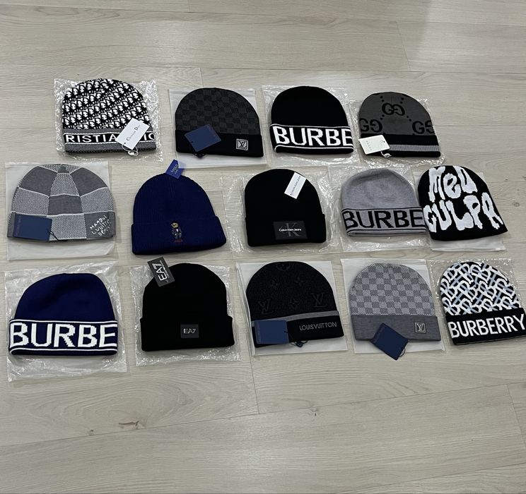 Шапки burberry, louis viton, polo, ea7, armani