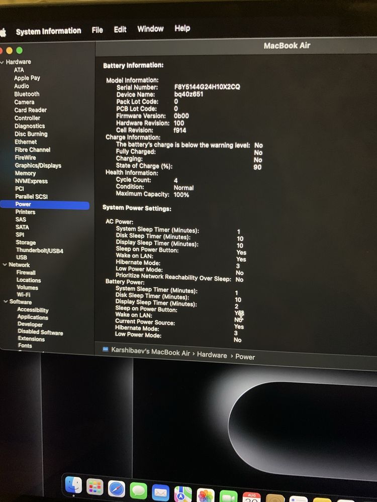 Macbook Air M2 16/256 deyarli yangi