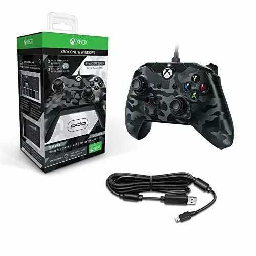 Контролер PDP Gaming Deluxe Wired Controller, черен камуфлаж