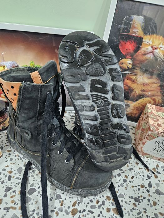 Топли боти естествена кожа N38