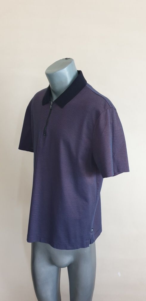 Hugo Boss Mercerised 3/4 Zip Pique  / L НОВО! ОРИГИНАЛ! Мъжка Тениска!