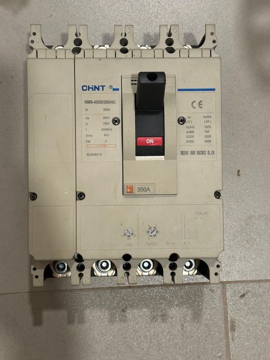 Disjunctor automat Chint NM8-400S, 350A, 4 poli