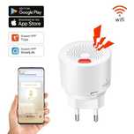 Tuya Smart WiFi сензор за теч на газ (220V, звукова аларма)