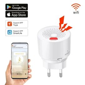Tuya Smart / Smart Life WiFi сензор за теч на газ (220V, зв.аларма)