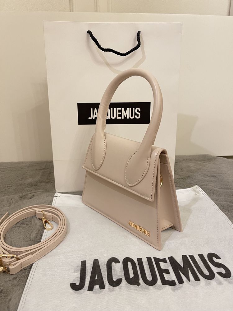 Poseta/Geanta Jacquemus Le Chiquito Moyen Crem