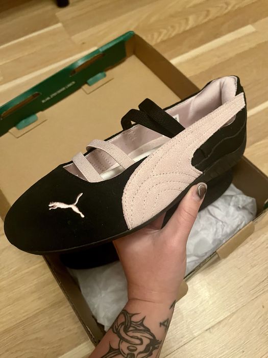 Puma Speedcat ballet in black and pink