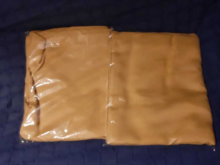 Set 2 draperii galbene 140X245 blackout cu traversa pat, noi la tipla