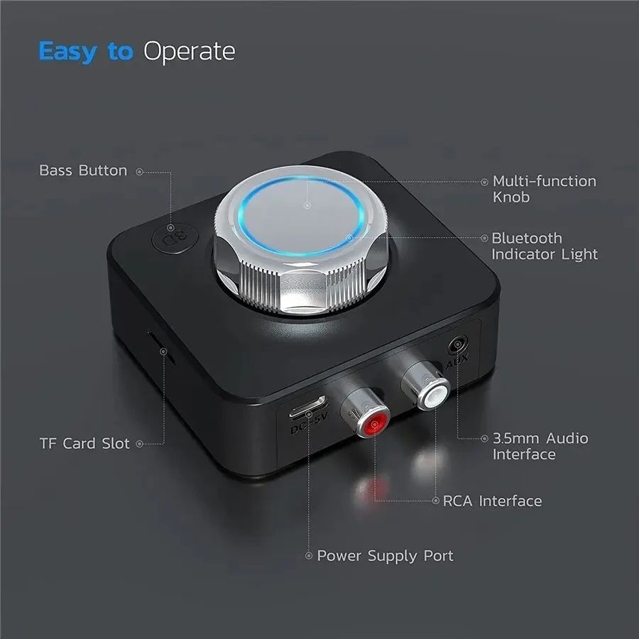 Adaptor Bluetooth receptor audio 5.0 cu efect 3D Surround / Receiver