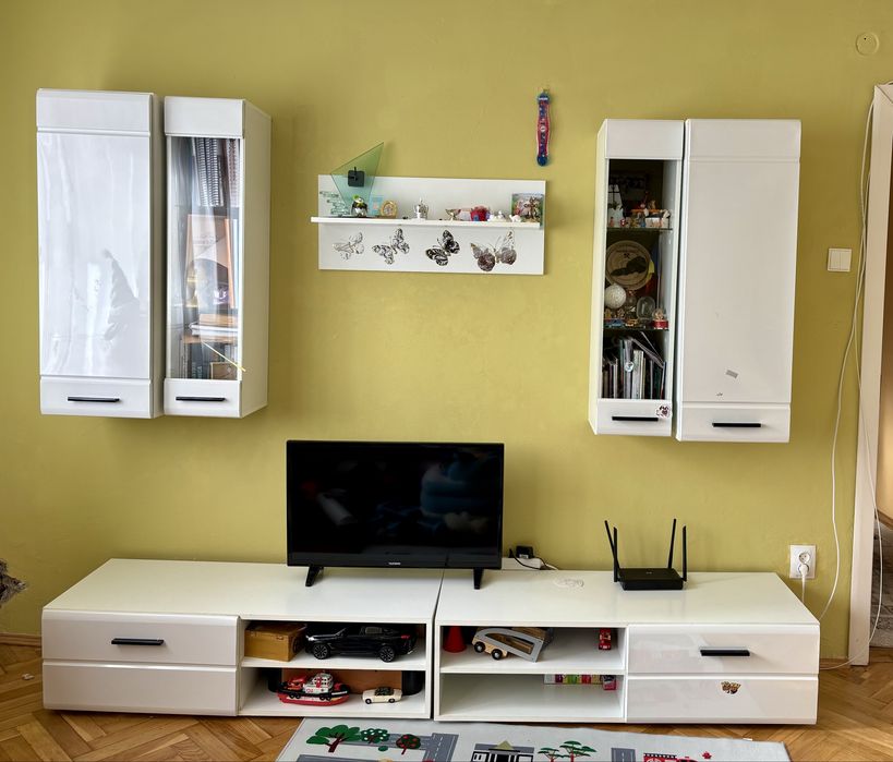 Mobila sufragerie living alba