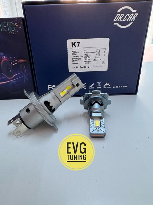 Becuri LED H4 H7 100W 16000LM 6000K