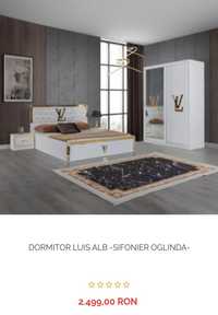 Dormitor Luis alb cu oglinda