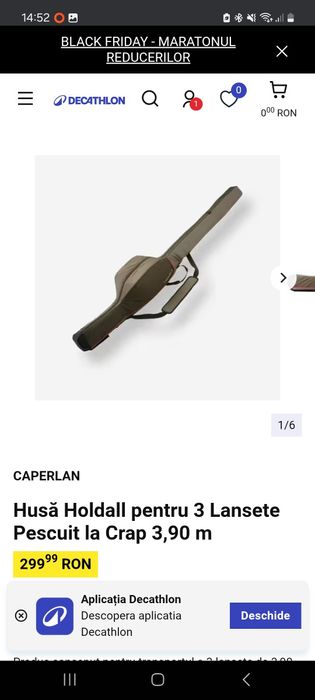 Husa caperlan pt 3 lansete de 3.90m echipate