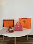 Geanta dama hermes kelly 19cm roz cadou c:55