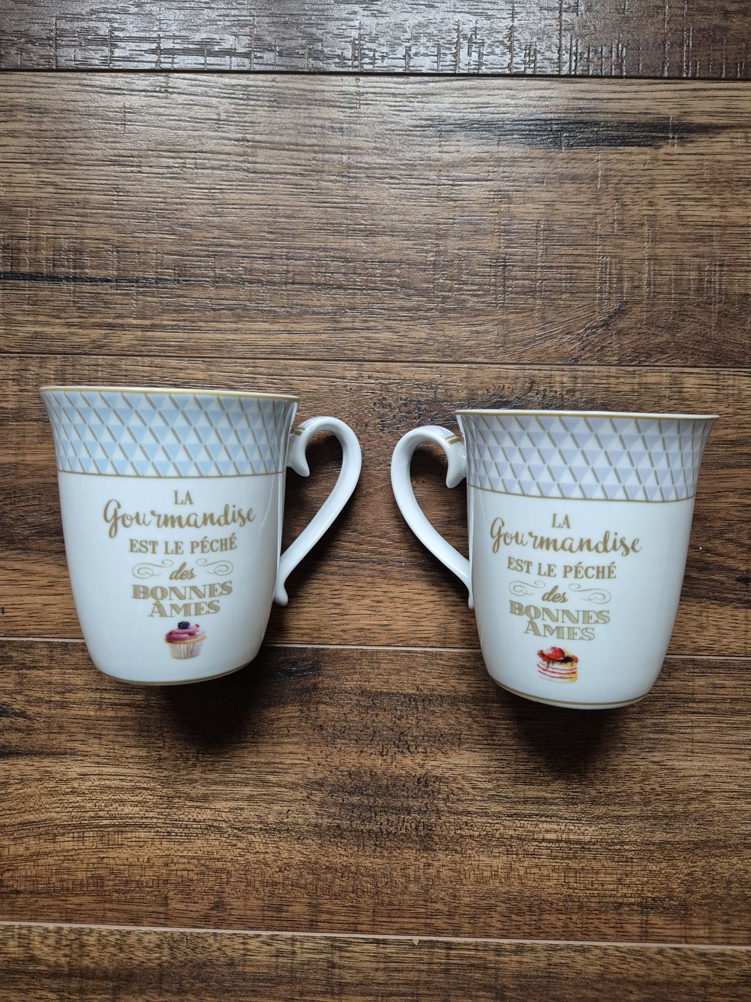 Set 2 cani ceramica Gourmandise alb