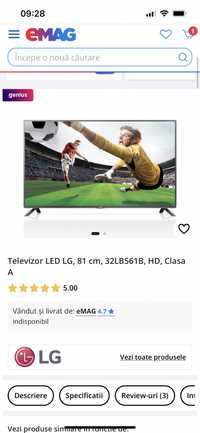 Tv LG model 32LB5661B