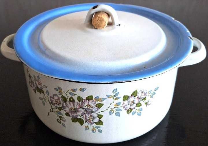 Кастрюля - Сотейник Эмалированная Советская СССР