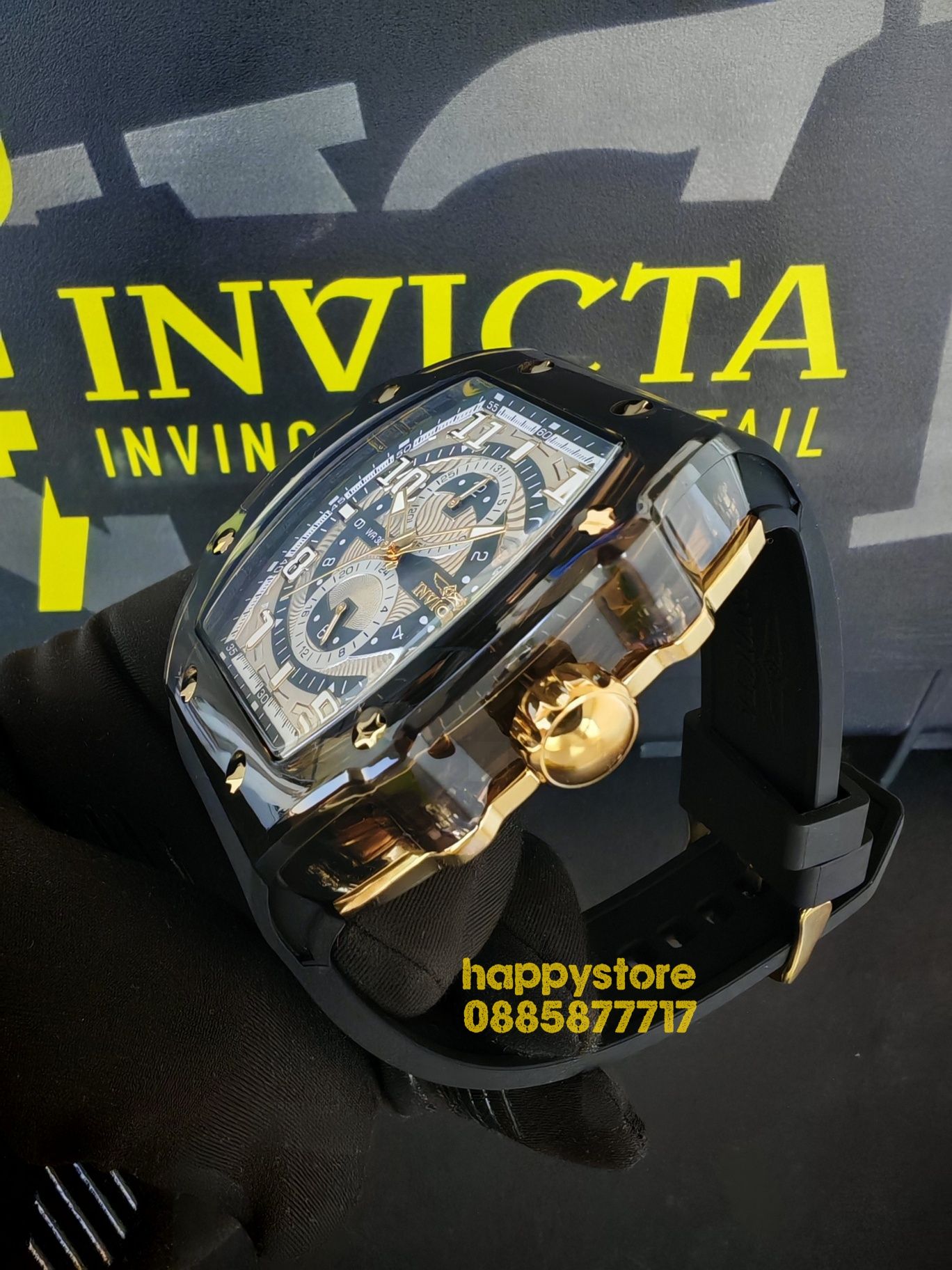 INVICTA Cyclone black 49 mm, Инвикта нов ръчен часовник