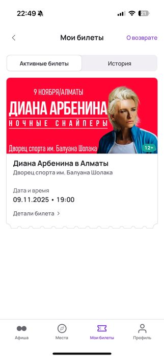 Билеты на Диану Арбенину/ ночные снайперы