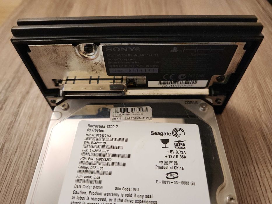 Network Adapter original Sony PlayStation 2 (PS2) cu HDD IDE de 40GB