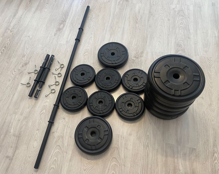 Vând set discuri + gantere reglabile
