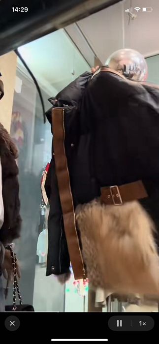 Loewe яке с естествен косъм и гъши пух