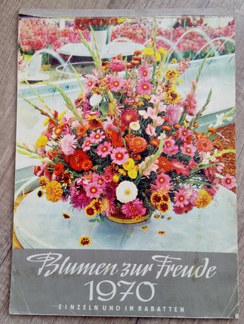 календар- 1970г.-илюстраций с цветя за всеки месец