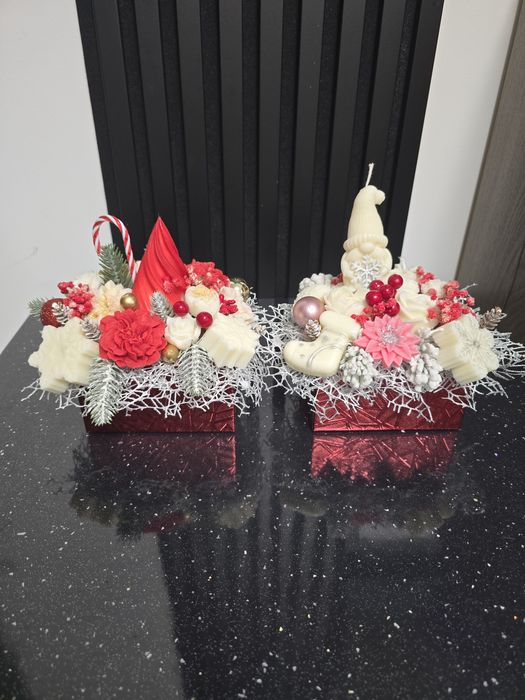 Aranjamente Crăciun din ceară de soia