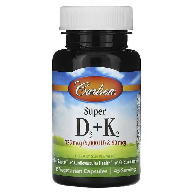 Carlson D3 K2 Витамин D3 K2 Д3 К2 2000 МЕ и 5000 МЕ