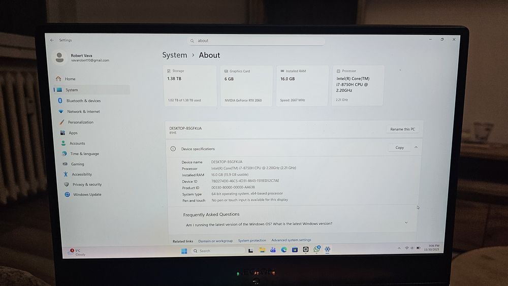Lenovo Legion Y740 15", RTX 2060 6GB, 16GB, 1.5TB