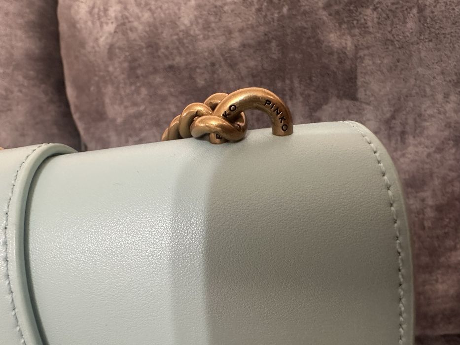 Оригинална чанта Pinko тюркоаз