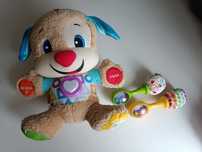 Кученце и дрънкалки/маракаси Fisher Price