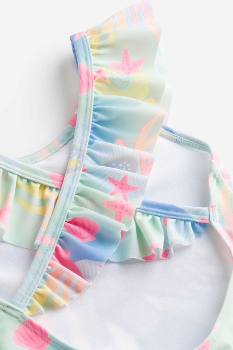 Costume de baie H&M fetite cu volan și imprimeu, mar.98-104