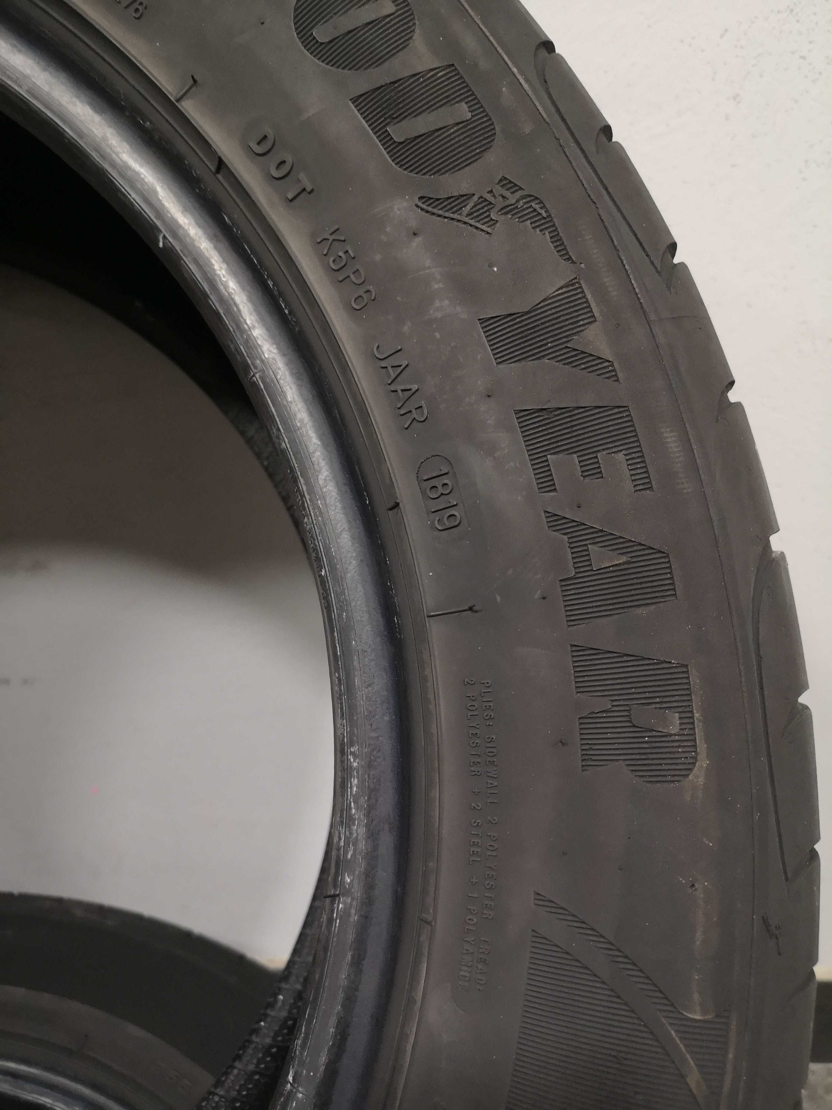 2бр 255/55/19 GOODYEAR 6,8мм грайфер дот:19г безплатен монтаж+++