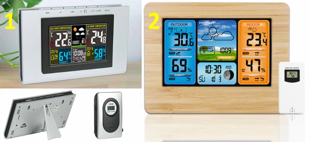 Statie meteo interior/exterior, wireless, calendar, umiditate. Noua!