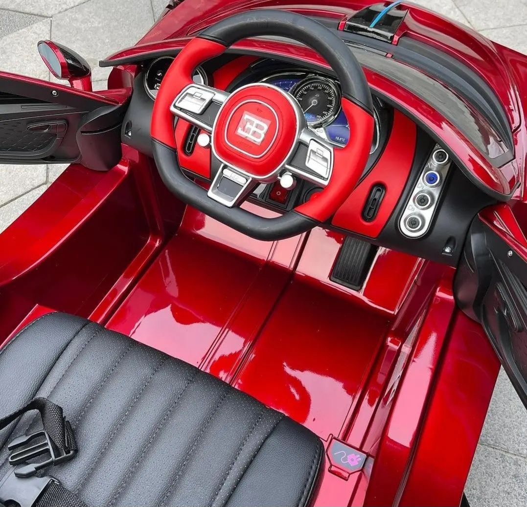 Шок цена! Детская машина Bugatti Divo 12V RED | права номер приз.24/7