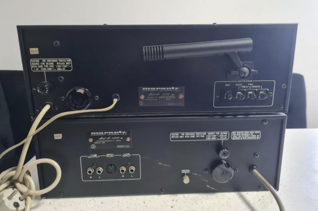 Casetofon deck Marantz 5000 și tuner Marantz 2050
